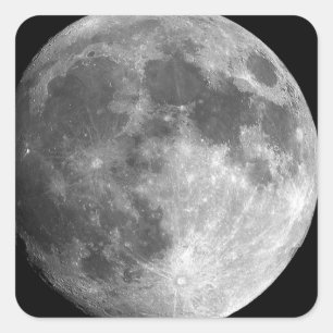 Adesivo Quadrado close up da lua
