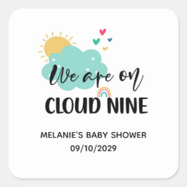 Adesivo Quadrado Cloud Nine Baby Shower 