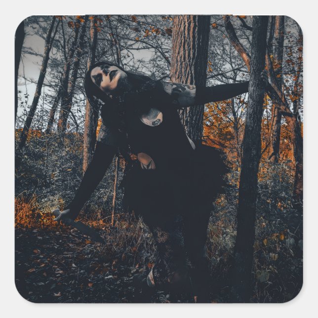 Adesivo Quadrado Clownin' Around In Da Woods (Frente)