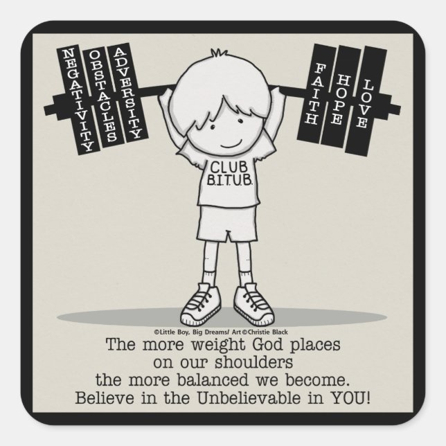 Adesivo Quadrado Club BITUB - Mais Equilibrado (Frente)