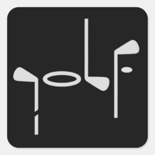 Adesivo Quadrado Clube de Golfe Amante do Golfe