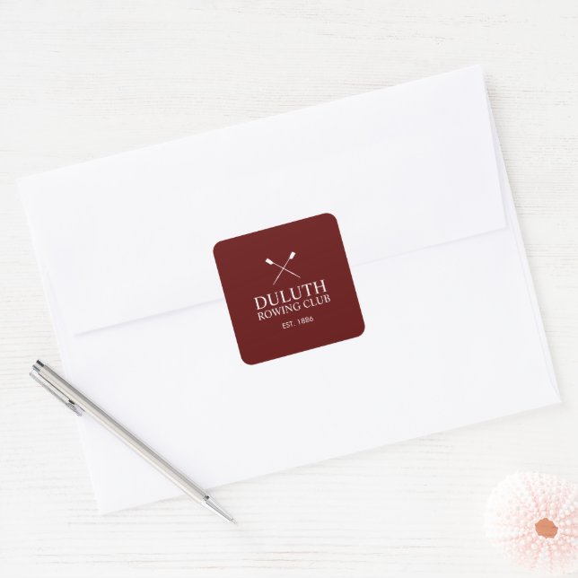 Adesivo Quadrado Clube de Remo Clássico (Envelope)