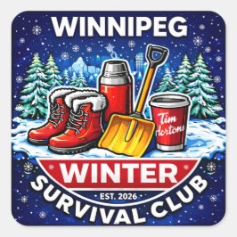 Adesivo Quadrado Clube de Sobrevivência ao Inverno de Winnipeg – Ti
