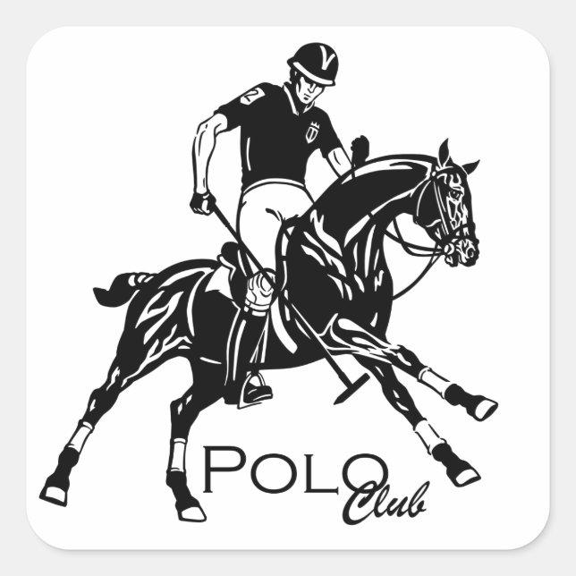 Adesivo Quadrado clube desportivo equestre (Frente)