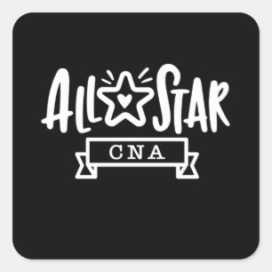 Adesivo Quadrado CNA, enfermeira CNA, Enfermeira, apreciação