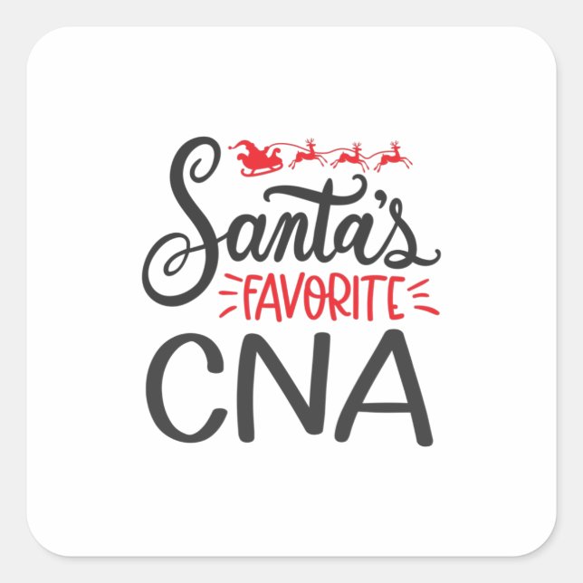 Adesivo Quadrado CNA Natal Santas favorita da CNA (Frente)