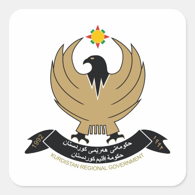 Adesivo Quadrado COA Curda (Frente)