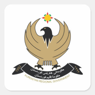 Adesivo Quadrado COA curdo
