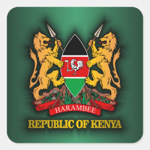 Adesivo Quadrado COA de Kenya