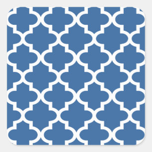 Adesivo Quadrado Cobalt Blue Azulejo Marroquino Trellis