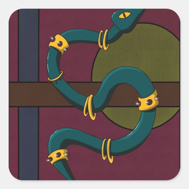 Adesivo Quadrado Cobra (Frente)