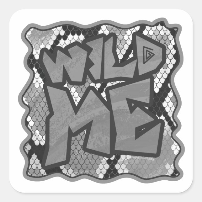 Adesivo Quadrado Cobra Amarelo e Impressão Dourado (Frente)