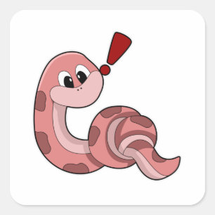 Adesivo Quadrado Cobra com manchas vermelhas