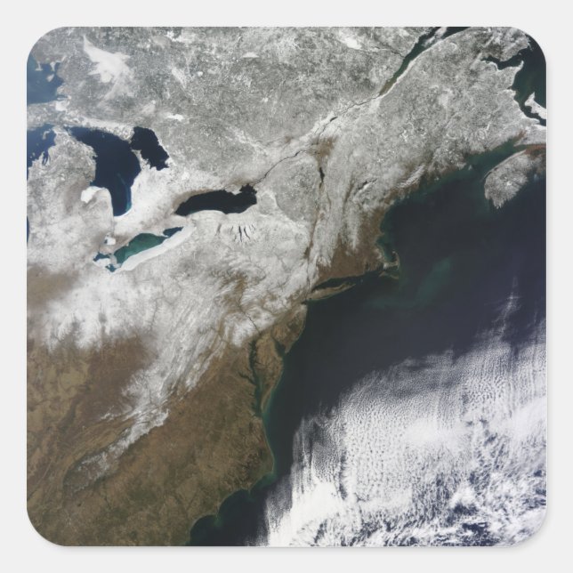 Adesivo Quadrado Cobrir de neve que se estende do Canadá (Frente)