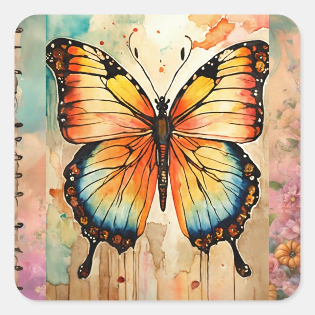 Adesivo Quadrado Cobrir de travesseiro majestoso personalizado (Frente)