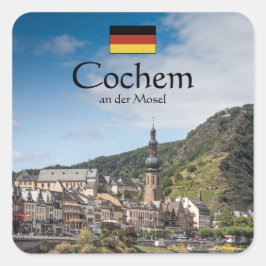 Adesivo Quadrado Cochem Alemanha Souvenir
