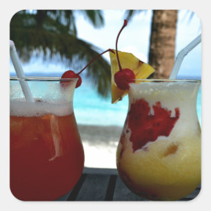 Adesivo Quadrado Cocktail Beachy