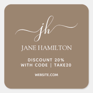 Adesivo Quadrado Código de desconto de encapsulamento para pequenas