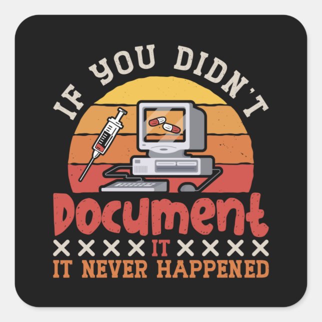 Adesivo Quadrado Código médico se você não documentou a codificação (Frente)