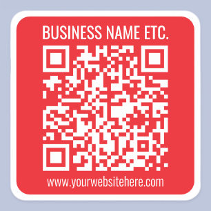 Adesivo Quadrado Código QR azul oceânico editável