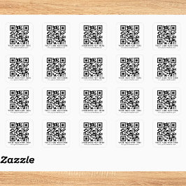 Adesivo Quadrado Código QR com Logotipo Empresarial Personalizado