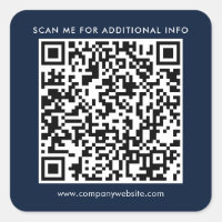 Código QR comercial e Azul no site da empresa