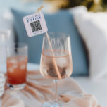 Adesivo Quadrado Código QR da Bachelorette Rosa Retroativa Vintage<br><div class="desc">Traga um toque moderno para a celebração da solteira da noiva com este adesivo Retro Moderno Vintage Pink Bachelorette QR Code Square. Este adesivo combina perfeitamente a estética do vintage com uma reviravolta contemporânea, mostrando um design azul na moda e um código QR personalizável. Capturar a essência das vibrações retrorreflectoras...</div>