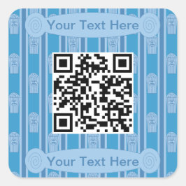 Adesivo Quadrado Código QR da Popcorn de Fundo e Rico