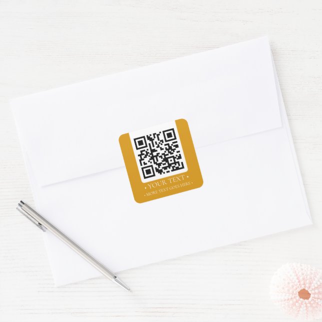 Adesivo Quadrado Código QR da sua empresa (Envelope)