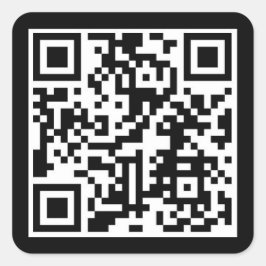 Adesivo Quadrado Código QR de Aniversário