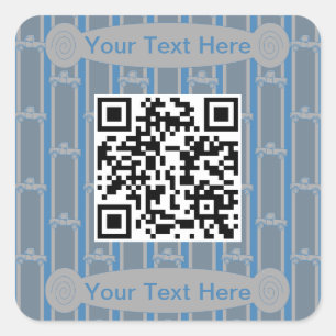 Adesivo Quadrado Código QR de Caminhão Divertido e Rico