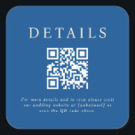 Adesivo Quadrado Código QR de Casamento Parker<br><div class="desc">Esta design de casamento apresenta um design, elegante e formal, perfeito para uma sofisticada cerimônia. O convite apresenta uma estética minimalista, com linhas limpas e foco na tipografia. Os nomes são exibidos de forma destacada em uma fonte serif clássica, dando um ar de graça ao eterno. O uso de um...</div>