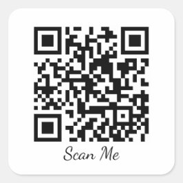 Adesivo Quadrado Código QR de Negócios Personalizado