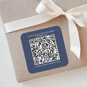 Adesivo Quadrado Código QR de Promoção Comercial Personalizado