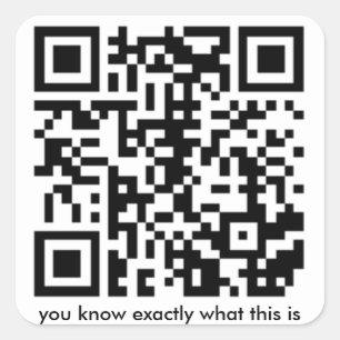 Adesivo Quadrado código qr de rick
