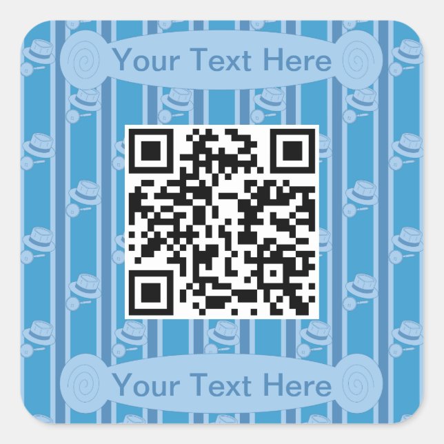 Adesivo Quadrado Código QR do Detetive de Diversão e Rico (Frente)