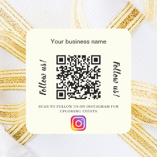 Adesivo Quadrado Código qr do nome da empresa de marfim no instagra