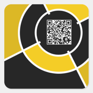 Adesivo Quadrado código QR dos olhais laranja