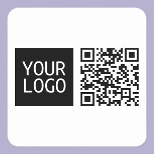 Adesivo Quadrado Código QR editável e logotipo ou imagem da sua emp