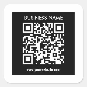 Adesivo Quadrado Código QR editável (gerado instantaneamente) Pre