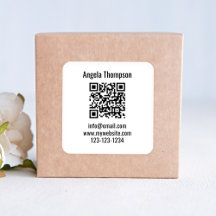 Código QR Empresarial Branco Personalizado Básico