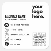 Código Qr Logotipo de Design de Cartão de visita c