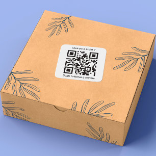 Adesivo Quadrado Código QR para análise de negócios