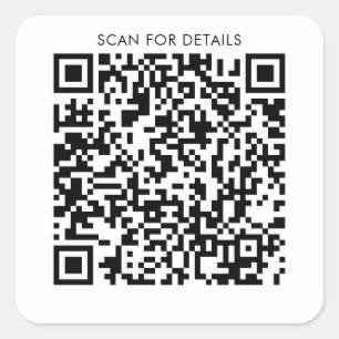 Adesivo Quadrado Código QR para Pessoal ou Empresa