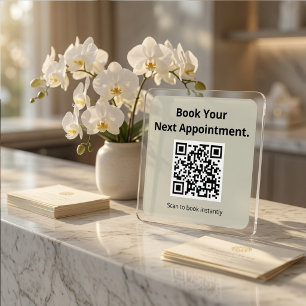 Adesivo Quadrado Código QR para Reservar sua Próxima Consulta