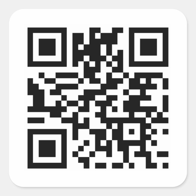 Adesivo Quadrado Código QR personalizado (Frente)