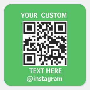Adesivo Quadrado Código QR personalizado colorido Simples para pe