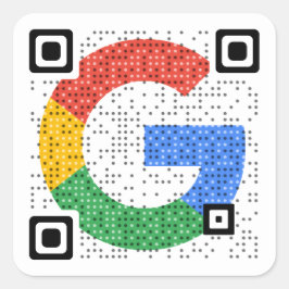 Adesivo Quadrado Código QR personalizado com seu logotipo | Pequena