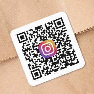 Adesivo Quadrado Código QR personalizado do Instagram