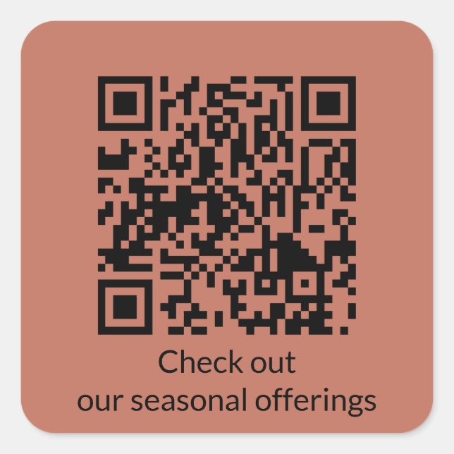 Adesivo Quadrado Código QR Personalizado Gerar Vinheta Quadrada de  (Frente)